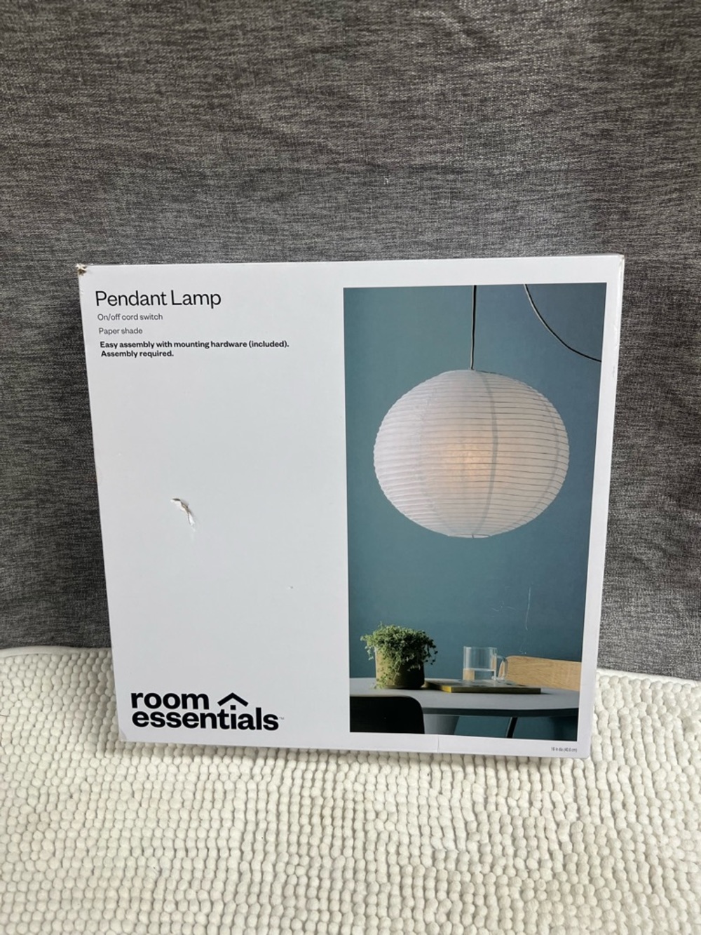 Room Essentials White Paper Pendant Lamp Shade